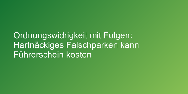 Urteil zum Falschparken